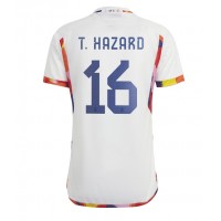 Fotballdrakt Herre Belgia Thorgan Hazard #16 Bortedrakt VM 2022 Kortermet